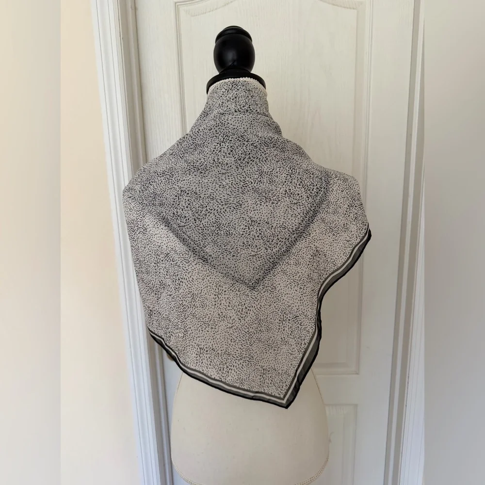Elegant Gray Women's Silk Scarf